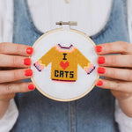 I Love Cats Cross Stitch Kit - Joy