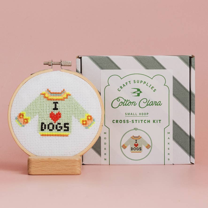 I Love Dogs Cross Stitch Kit - Joy