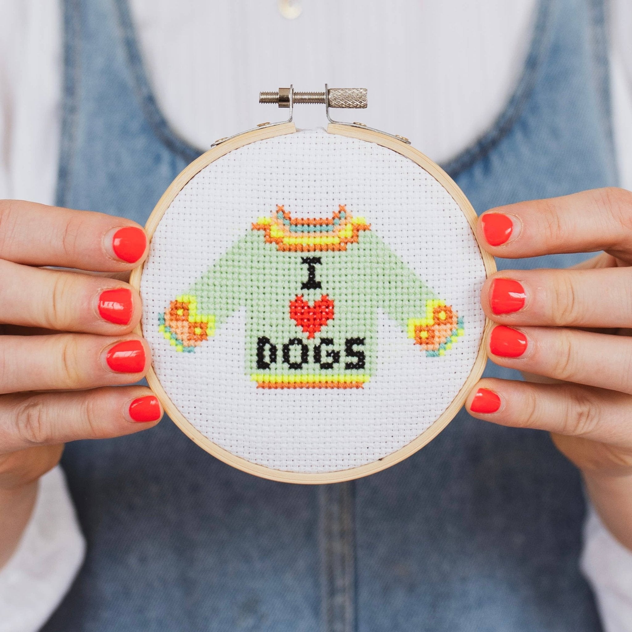 I Love Dogs Cross Stitch Kit - Joy