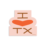 I Love TX Sticker Pink - Joy Gift Shoppe