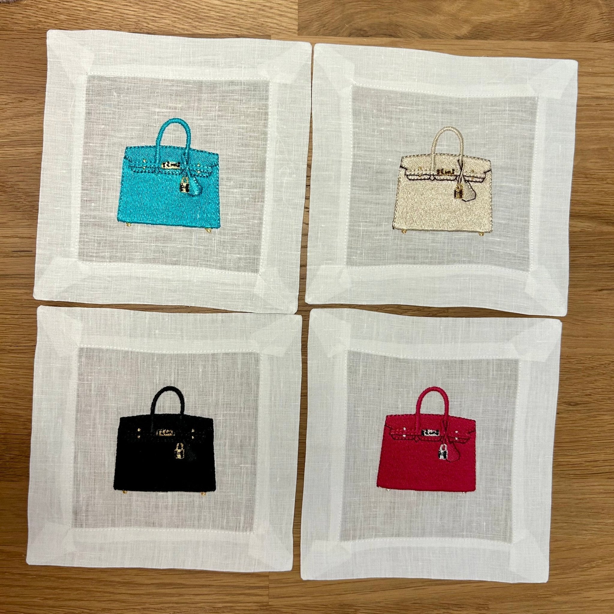 Iconic Design Cocktail Napkin: Birkin Bag - Joy