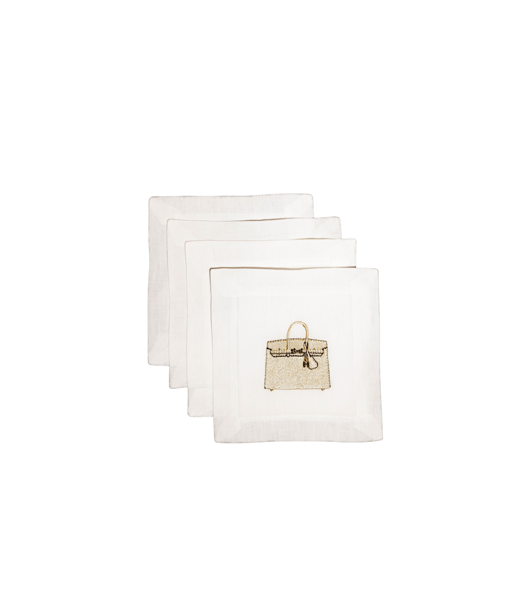 Iconic Design Cocktail Napkin: Birkin Bag - Joy