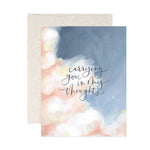 In My Thoughts Clouds Sympathy Greeting Card - Joy