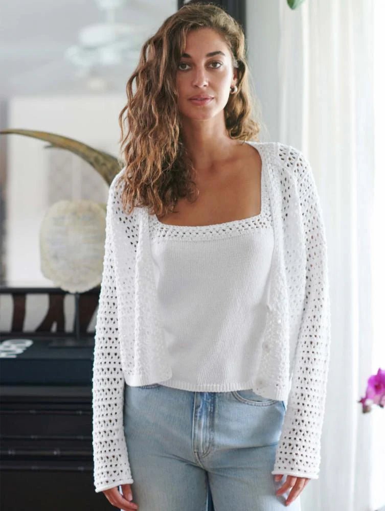 Italian Blend Crochet Cardigan - Joy