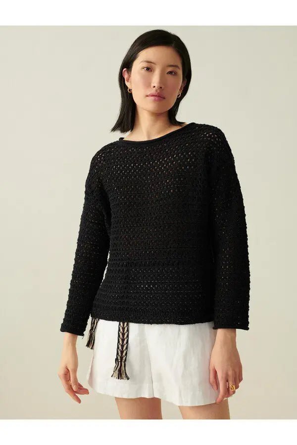 Italian Blend Crochet Crewneck - Joy