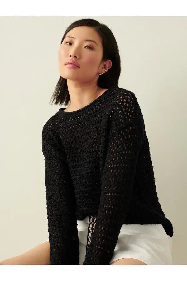 Italian Blend Crochet Crewneck - Joy