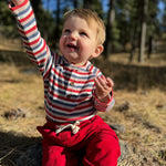 JACKSTAY Henley Raglan Onesie - Joy