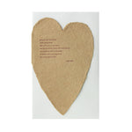 John Muir Quote Heart Kraft Handmade Paper Letterpress Card - Joy