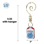 Joker Mahjong Christmas Ornament: Gold, Set of 4 - Joy Gift Shoppe