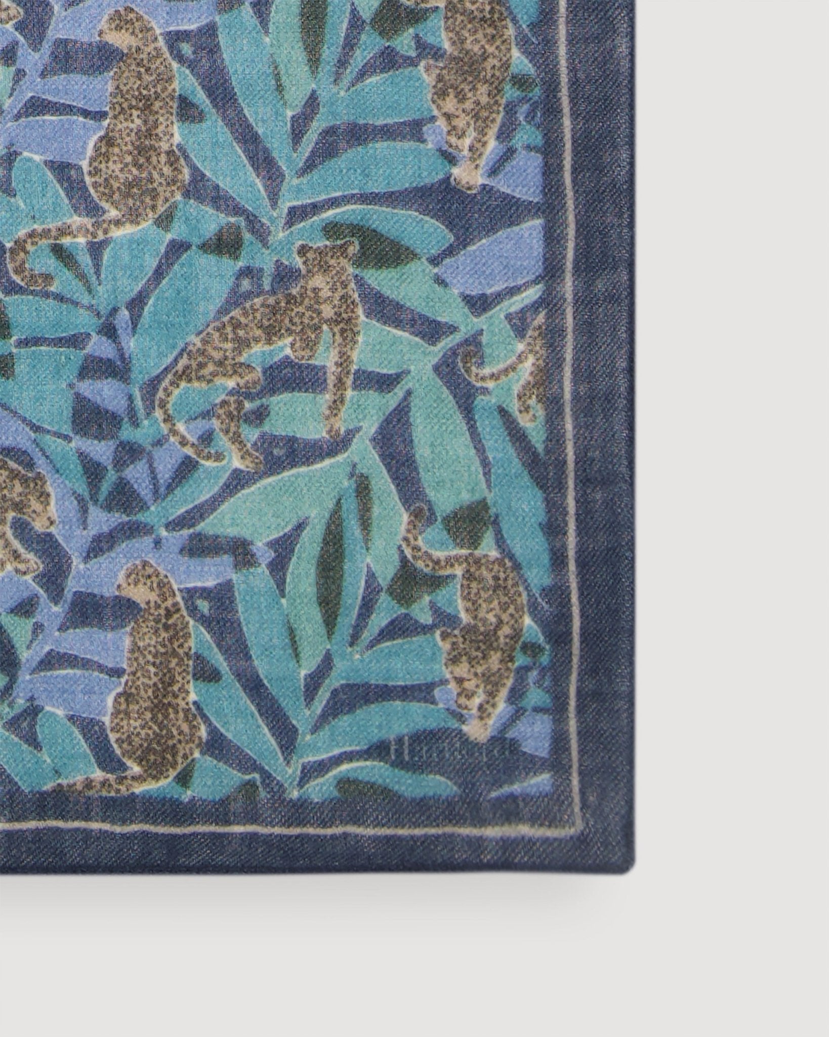 JUNGLE Blue Square Scarf - Joy