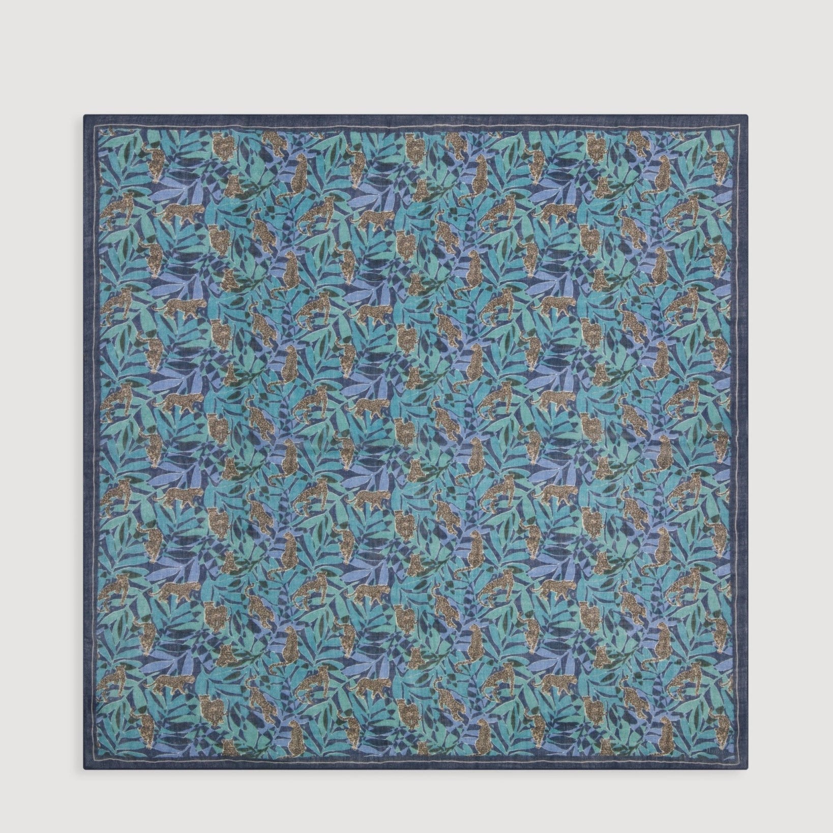 JUNGLE Blue Square Scarf - Joy