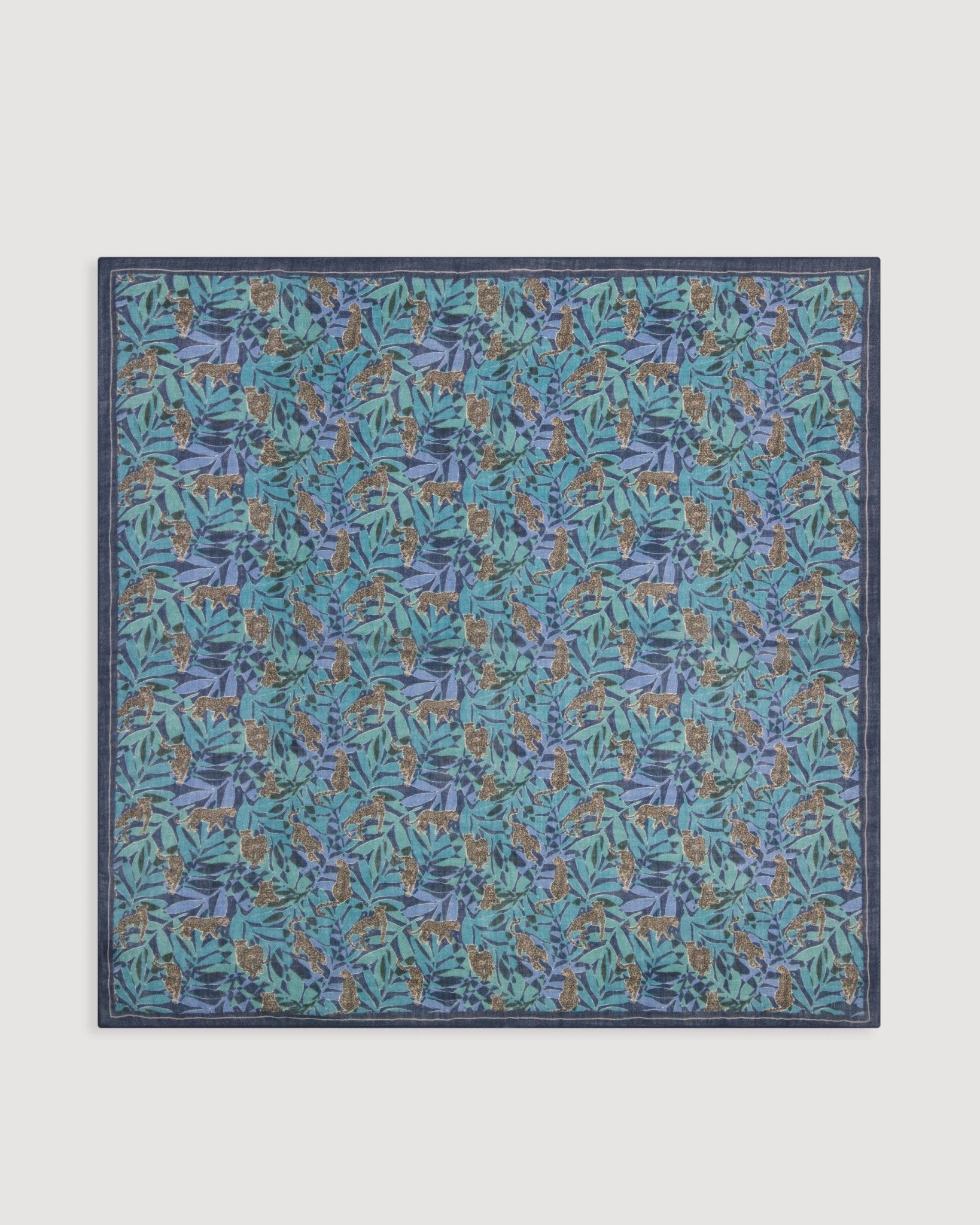 JUNGLE Blue Square Scarf - Joy