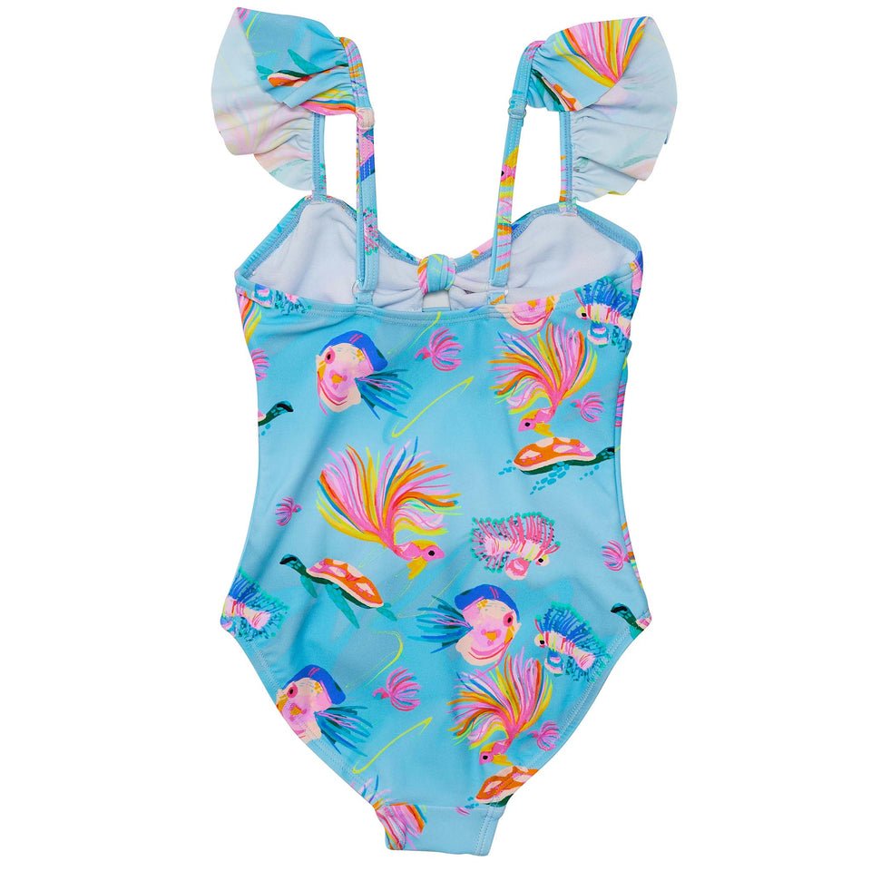 Kaleido Fish Sustainable Frill Swimsuit - Joy