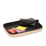 Kawabon Leather/ Merino Wool Large Tray - Granite - Joy