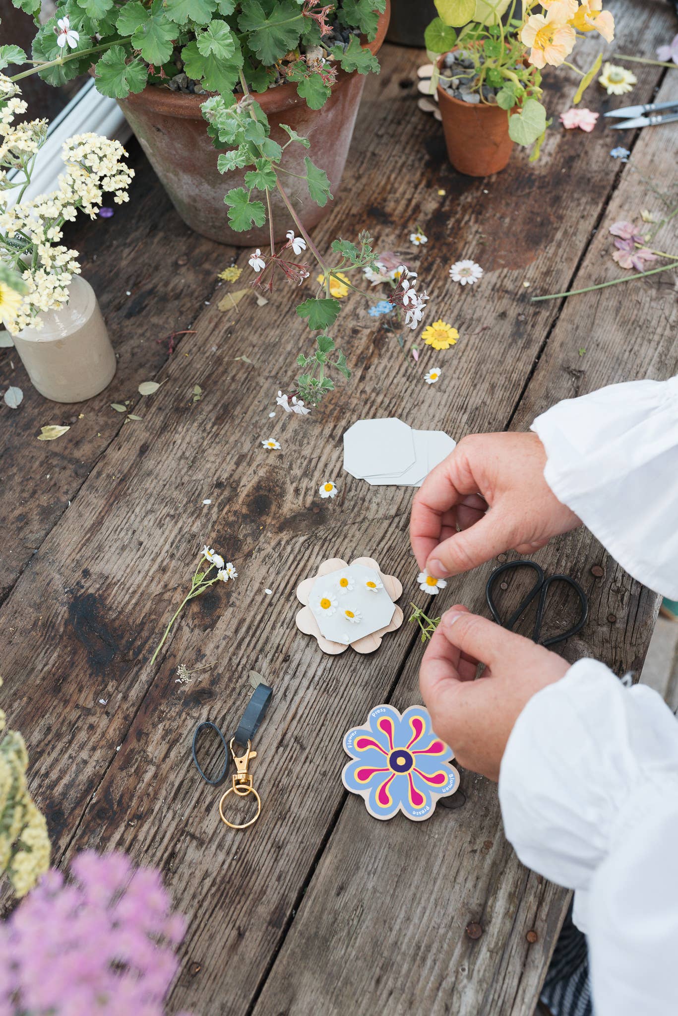 Keyring Flower Press - Joy Gift Shoppe
