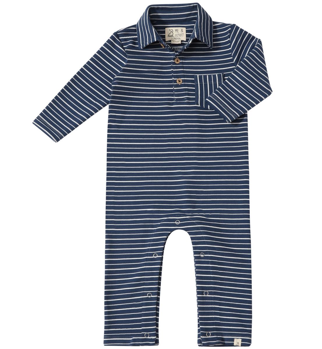 KINGSTON Navy/White Polo Romper - Joy
