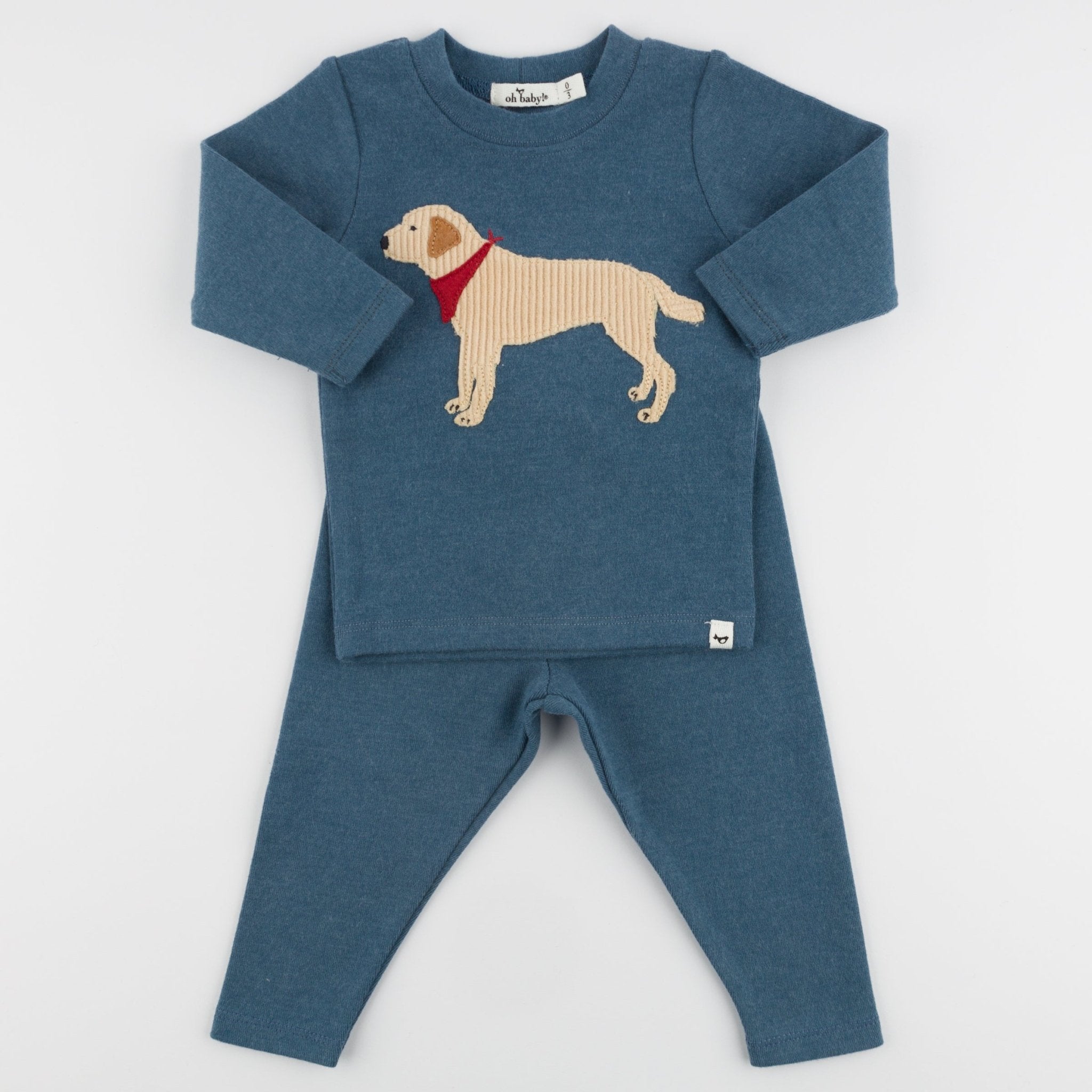 Lab Bandana Baby Rib 2pc Set - Joy