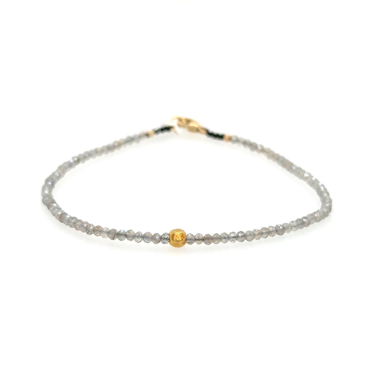 Labradorite + 18KT Beaded Bracelet - Joy Gift Shoppe