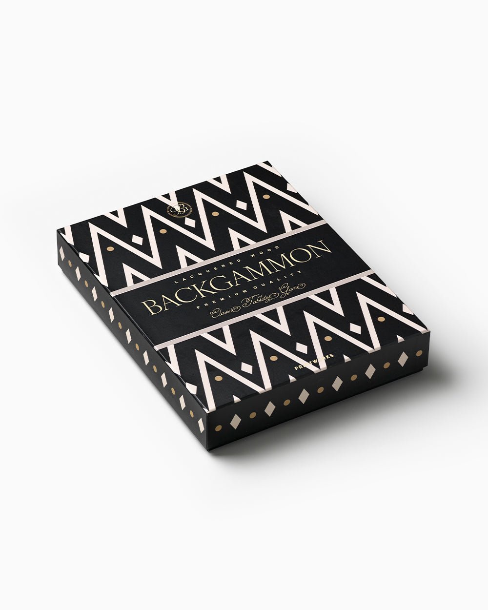 Lacquered Backgammon - Black/Beige - Joy Gift Shoppe