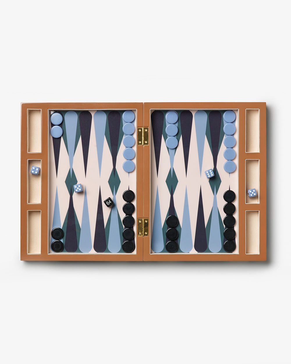 Lacquered Backgammon - Brown/Multi - Joy Gift Shoppe