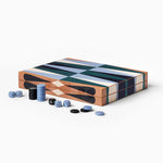 Lacquered Backgammon - Brown/Multi - Joy Gift Shoppe