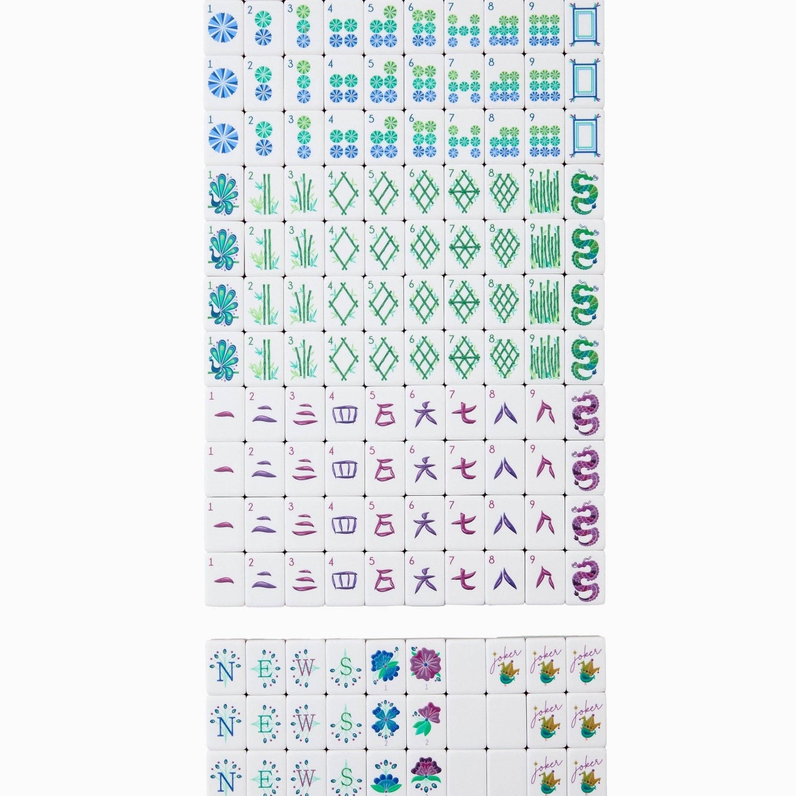 Lagoon Mahjong Tiles - Joy Gift Shoppe