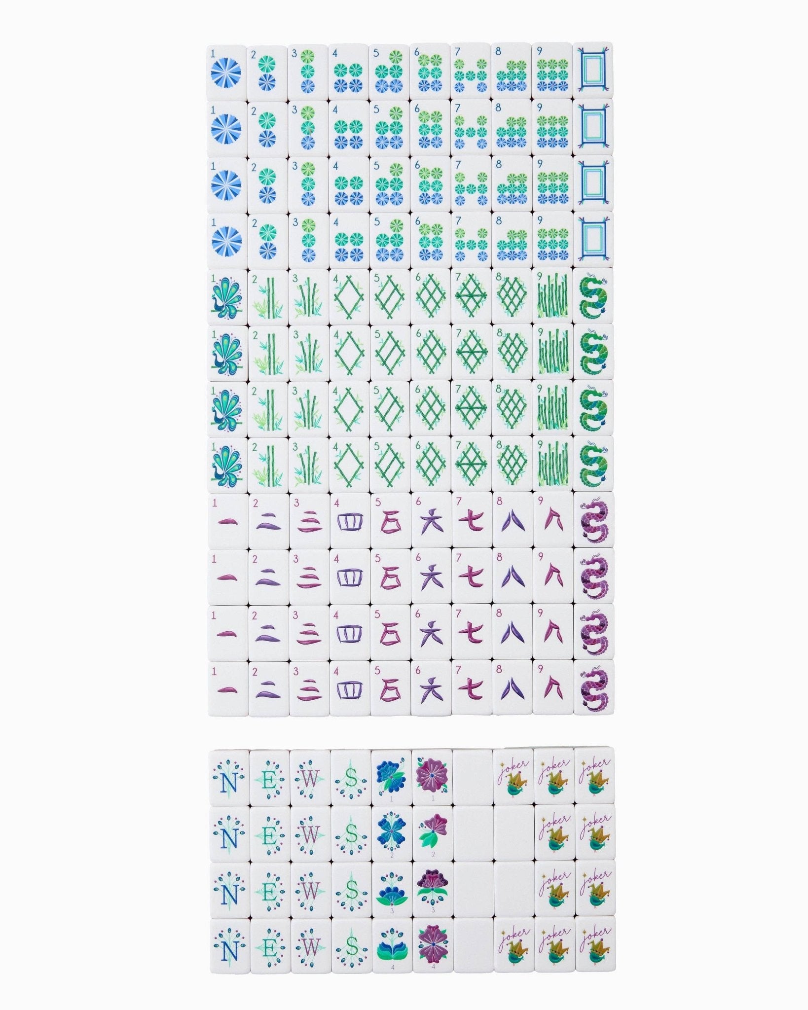 Lagoon Mahjong Tiles - Joy Gift Shoppe