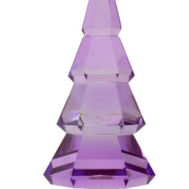 Large Light Violet/Butter Crystal Christmas Tree - Joy