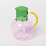 Large Pablo Glass Jug - Pink/Yellow/Green - Joy Gift Shoppe