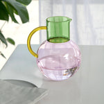 Large Pablo Glass Jug - Pink/Yellow/Green - Joy Gift Shoppe