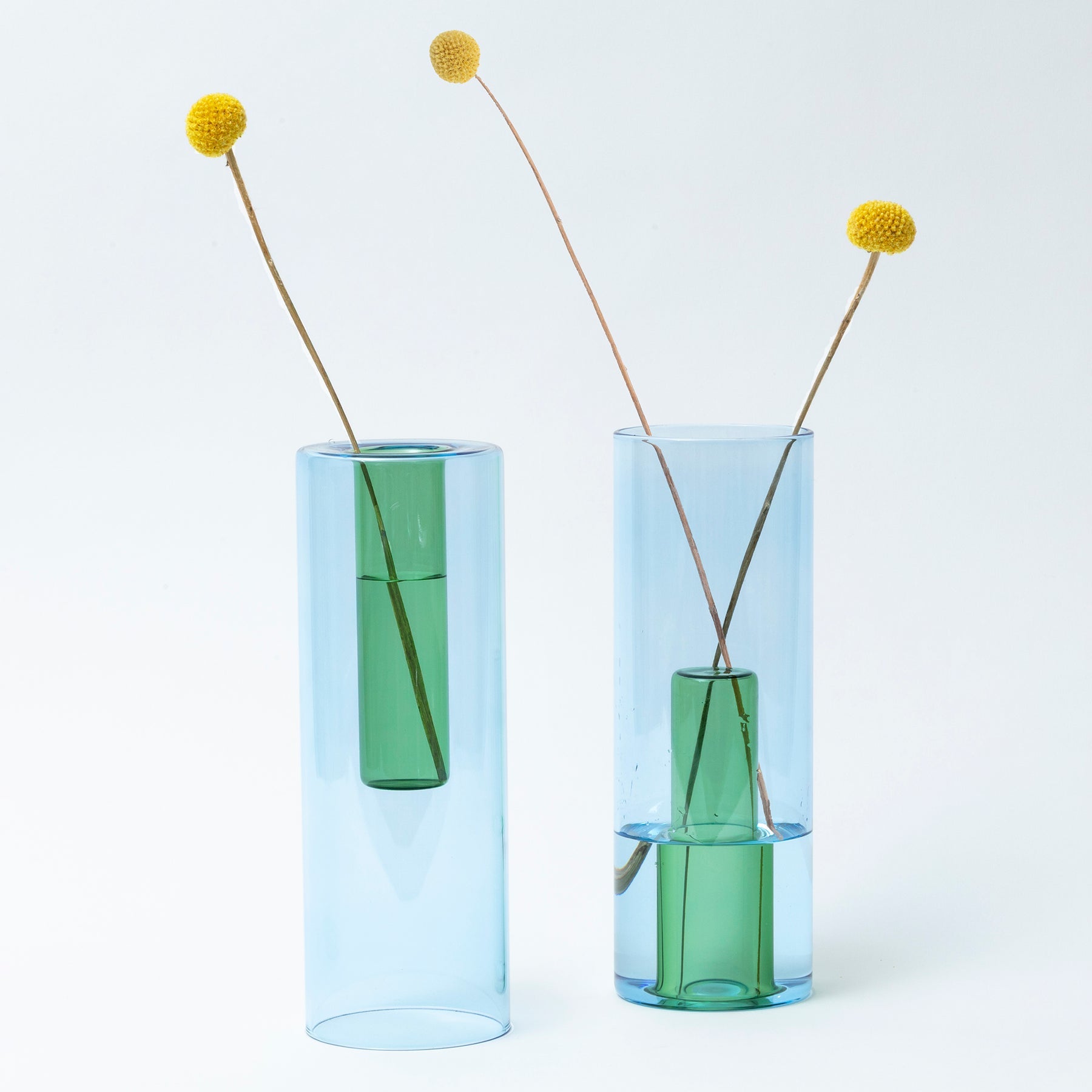 Large Reversible Glass Vase - Sky/Fern - Joy Gift Shoppe