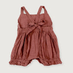 Leonie Linen Embroidered Bubble Baby Romper - Joy