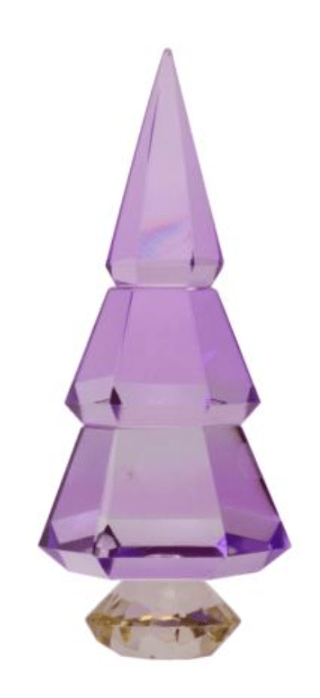 Light Violet/Butter Crystal Christmas Tree - Joy