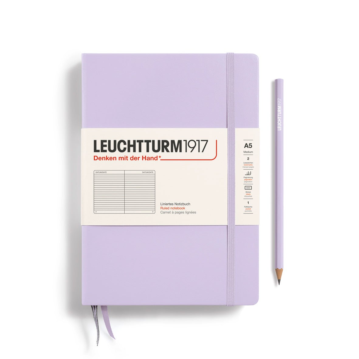 Lilac Medium Hardcover Notebook - Ruled - Joy