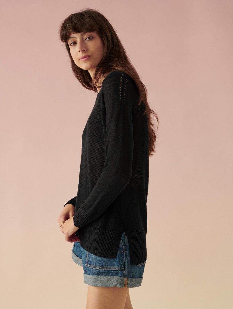 Linen Easy Crewneck - Joy