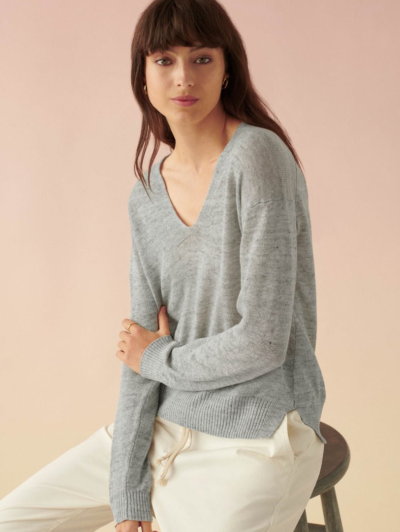 Linen Easy V Neck - Joy