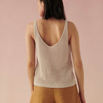 Linen Ribbed V Neck Tank - Joy