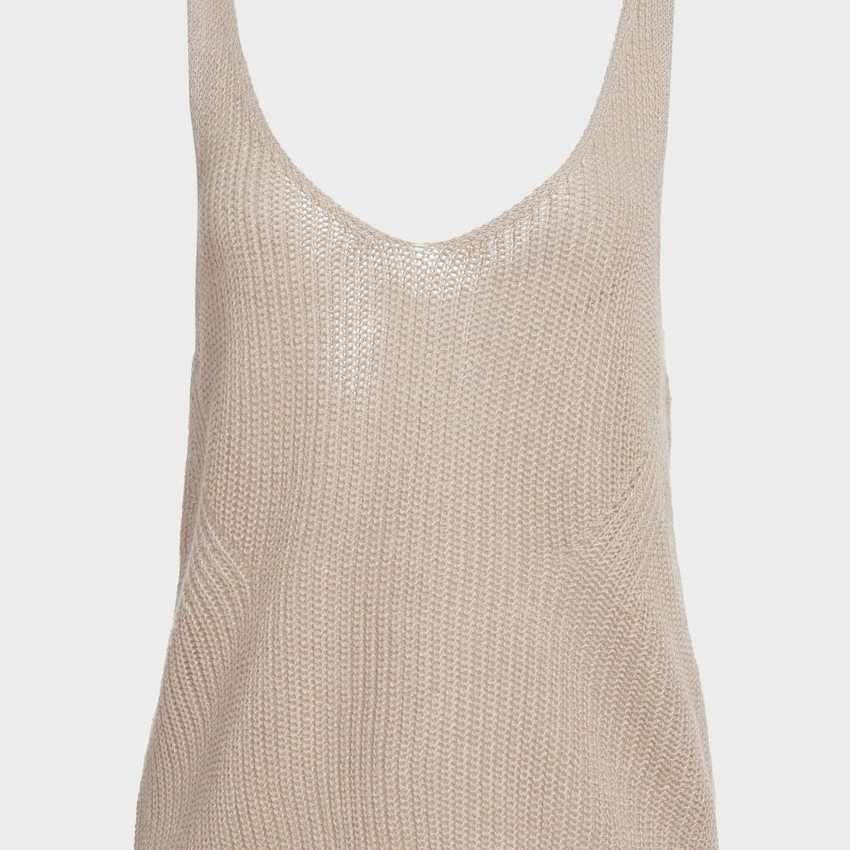 Linen Ribbed V Neck Tank - Joy