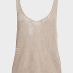 Linen Ribbed V Neck Tank - Joy