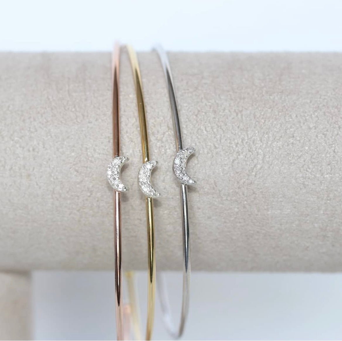 Little Crescent Moon Bangle - Joy Gift Shoppe