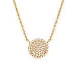 Liven Medium pave circle necklace - 8mm - Joy