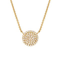 Liven Medium pave circle necklace - 8mm - Joy