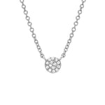 Liven Petite Pave Disc Necklace - 4.5mm - Joy