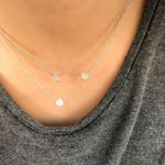 Liven Petite Pave Disc Necklace - 4.5mm - Joy