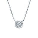 Liven Small Pave Disc Necklace - 6.5mm - Joy