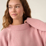 Lofty Wool Cashmere Blend Marled Crewneck - Joy