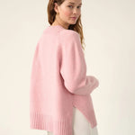 Lofty Wool Cashmere Blend Marled Crewneck - Joy