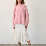 Lofty Wool Cashmere Blend Marled Crewneck - Joy