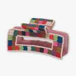 Lola Multi-Color Checked Claw Clip - Joy Gift Shoppe