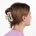 Lola Multi-Color Checked Claw Clip - Joy Gift Shoppe